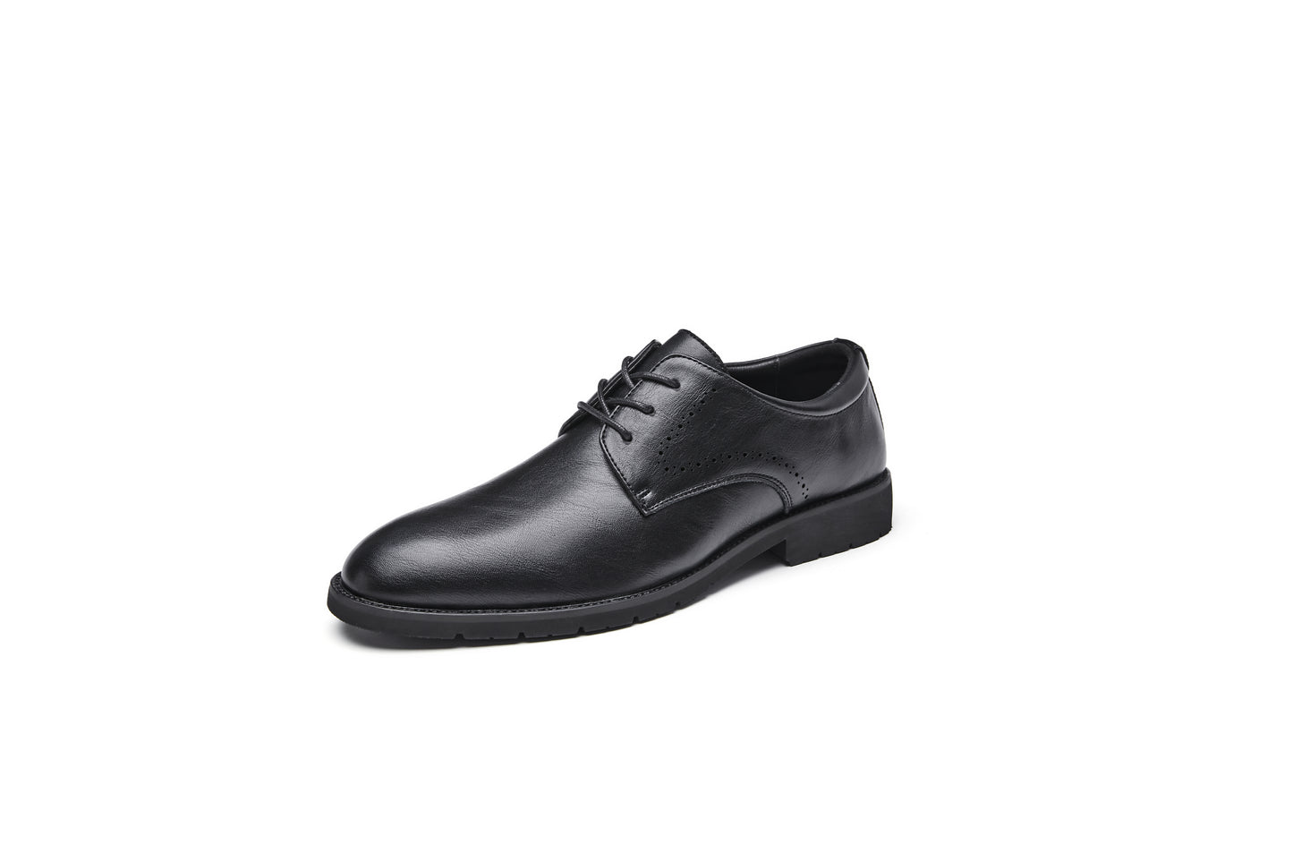 Breathable Carved Leather Derby Shoes for Business and Wedding