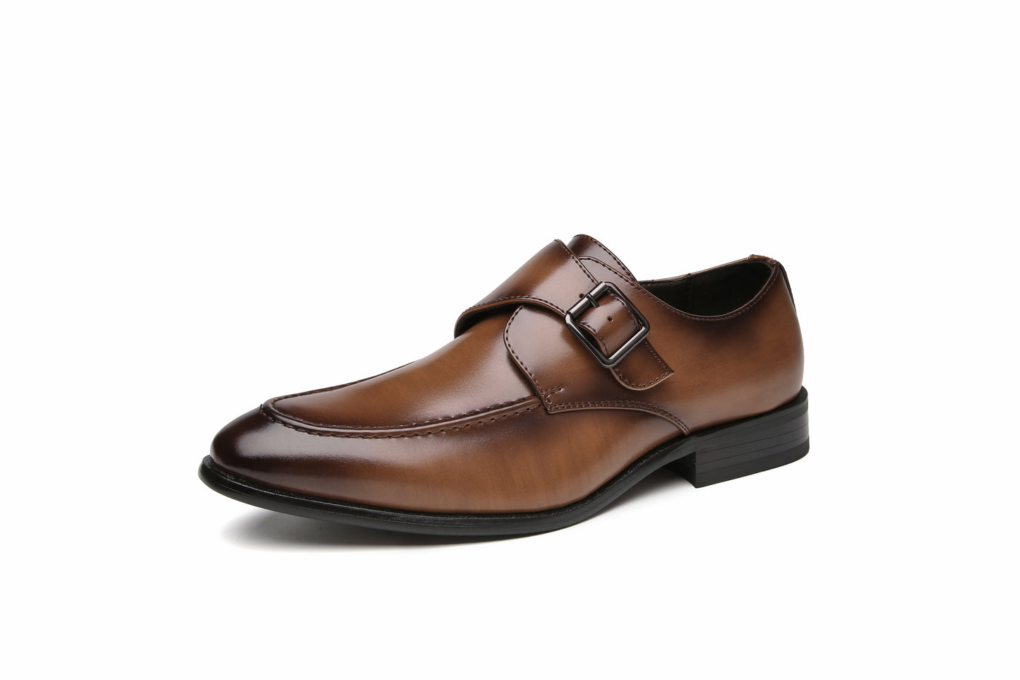 Men's Business Monk Strap Shoes (Brown)