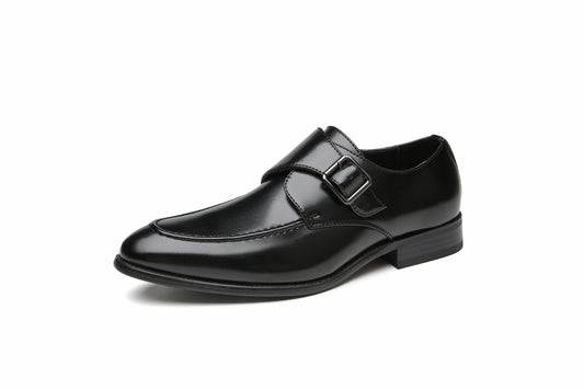 Men's Business Monk Strap Shoes (Black)