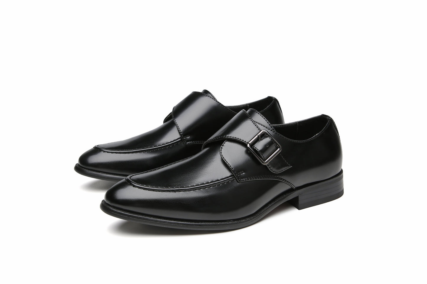 Men's Business Monk Strap Shoes (Black)