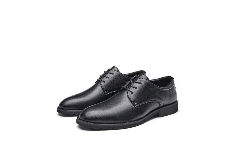 Breathable Carved Leather Derby Shoes 透氣雕花皮革德比鞋 商務正裝與婚禮用鞋 – EVOD MEN'S ...