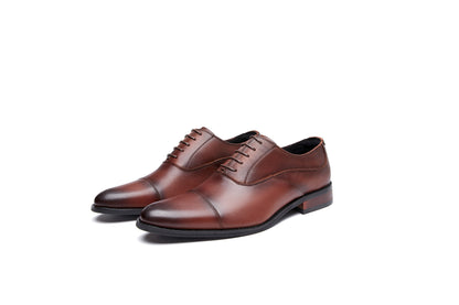 Men's Oxford Leather Shoes - Full-Grain Leather