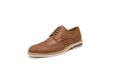 Suede Carved Brogue Derby Shoes