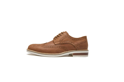 Suede Carved Brogue Derby Shoes