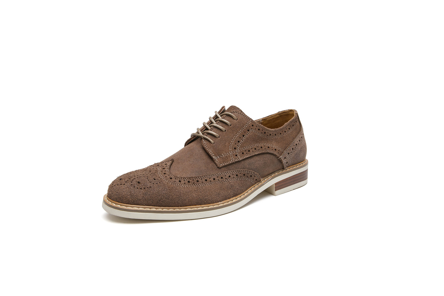 Suede Carved Brogue Derby Shoes