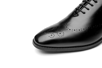 Classic Business Derby Shoes with Carved Pattern