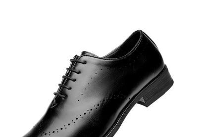 Classic Business Derby Shoes with Carved Pattern