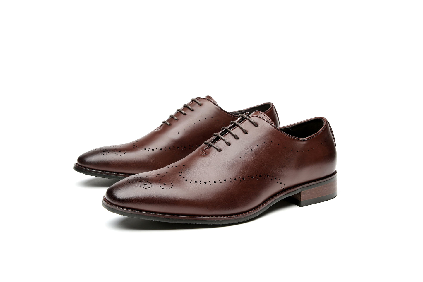 Classic Business Derby Shoes with Carved Pattern