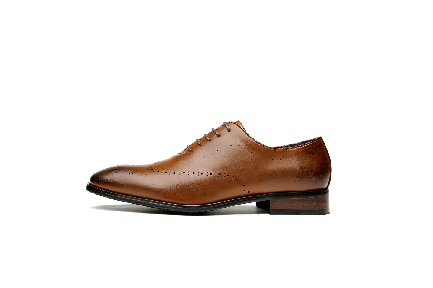 Classic Business Derby Shoes with Carved Pattern