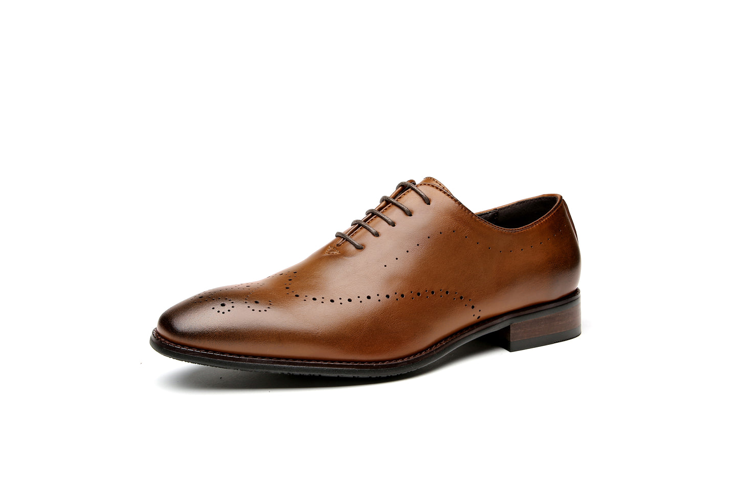 Classic Business Derby Shoes with Carved Pattern