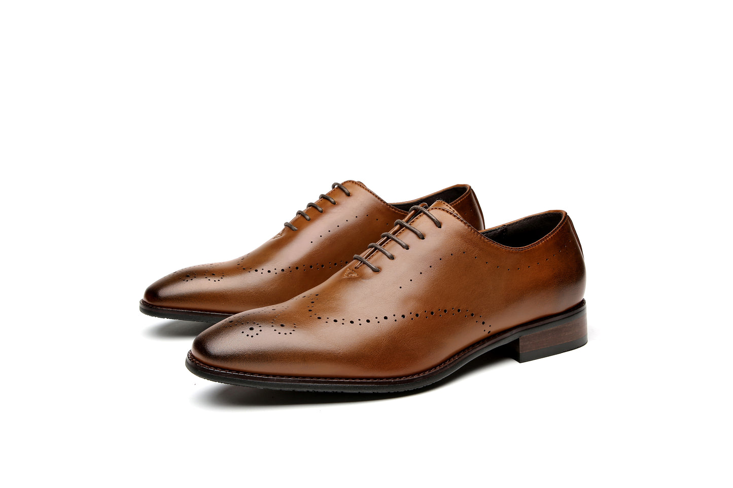 Classic Business Derby Shoes with Carved Pattern