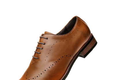 Classic Business Derby Shoes with Carved Pattern