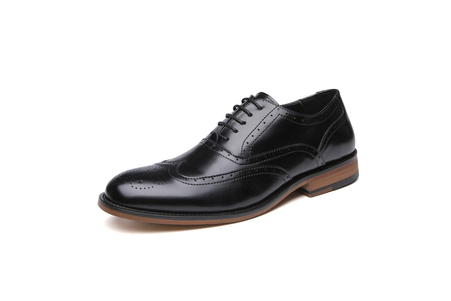 British Style Carved Brogue Leather Oxford Shoes - Office and Wedding Formal Footwear