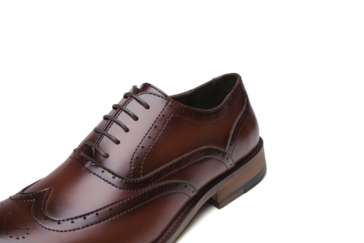 British Style Carved Brogue Leather Oxford Shoes - Office and Wedding Formal Footwear